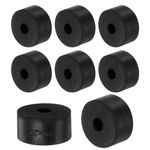 sourcing map 8pcs Rubber Spacers 40mm OD x 10mm ID x 20mm Height Round Anti Vibration Spacer Rubber Bushing Thick Rubber Washers for Home Car Accessories