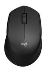 Logitech M331 Silent Plus Wireless Mouse, 2.4GHz with USB Nano Receiver, 1000 DPI Optical Tracking, 3 Buttons, 24 Month Life Battery, PC/Mac/Laptop - Black