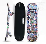 Jaspo Destructor Graffiti Fiber Skateboard 31"X8" Inches, Suitable For Age Group Above 8 Years, Fiber Composite, Multicolor