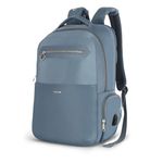 American Tourister Jit+ 2.0 Style 02 | 28L Backpack | 17" Laptop Bag | 2 Compartments | Smart College & Office Backpack for Men and Women | USB Charging Port, Rain Cover & Smart Sleeve | Mirage Blue | 1 Year Global Warranty