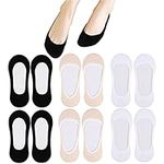 Women's foot socks anti-skid ultra-low cut socks women's invisible thin lining socks women's flat socks 6 Pairs