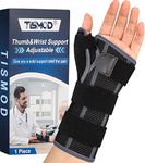 Wrist Brace with Thumb Spica Splint - Adjustable Thumb Wrist Support for Arthritis, Sprains, Tendonitis, Ligament Injury, Carpal Tunnel, De Quervain's Tenosynovitis and Protection fit Women & Men (Left Hand)