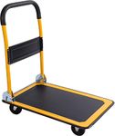 RedSwing Push Cart Dolly,Platform Hand Truck with 360 Degree Wheels, Easy to Storage and Portable, 330lbs Weight Capacity,Yellow