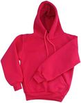 Zmart Australia Kids Unisex Basic Pullover Hoodie Jumper School Uniform Plain Casual Sweat Shirt, Hot Pink, 6