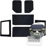 Hothead Headliners | Insulating Headliner | Compatible with 2011-2018 Jeep Wrangler JK Hard Top | Black | + Side Panels & Sound Assassin Strips
