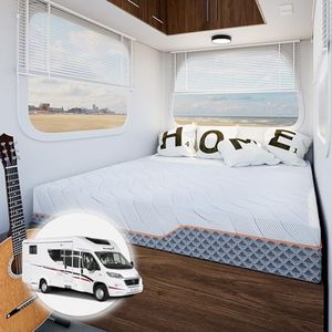 ESHINE Short King RV Mattress - 10" Hybrid RV Mattress, Shock-Absorbing and Pressure-Relieving, for RVs, Campers & Trailers