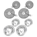 COZZIVITA WB30M1 WB30M2 Electric Stove Burners Replacement Element and Drip Pans Set - Perfectly Fit GE Hotpoint Electric Range Stove Top