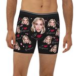 Byxhuc Custom Boxers for Men with Face, Personalized Boxers, Boyfriend Gift Ideas, Customized Gifts for Boyfriend Birthday, Style 18, Medium