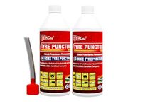 RedTize Tyre Puncture Sealant Solution for Tubeless Tyres, Universal Compatibility, Anti-Leak Formula Pack of 2