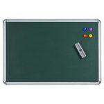 ALKOSIGN Astra Chrome Plus Series Magnetic Chalk Boards (6FT X 4FT) | Green Chalkboard, Green Board, Resin Coated Surface, Dry Erase, for School, College, Study Room, Community Centre etc. (Large)
