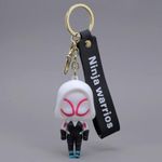 Daiyamondo Upgrade your key game With Elegant Anime 3D rubber Key rings Featuring A long Bow Suitable For Car | Bike Key rings | Gifts | Novelty | Bag Charm| (Spider Women)