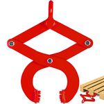 VEVOR Pallet Puller, 1T/2205 LBS Heavy Duty Steel Single Scissor Yellow Clamp, 4.3 Inch Jaw Opening and 0.5 Inch Jaw Height, Hook Pulling Hoisting Tool for Forklift Chain, Red