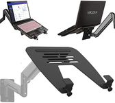 HEYMIX Laptop Vesa Mount Tray, Monitor Stand Laptop Tray, Laptop Mount Tray for Monitor Stand Mount Laptop Arm Stand Vesa, Fit for Gas Spring Arms & Vesa Mount Extention Arms (Black)