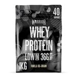 Warrior Whey Protein Powder – Up to 36g* of Protein Per Shake – Low Sugar, and Low Carbs – GMP Certified (Vanilla Ice Cream, 1kg)