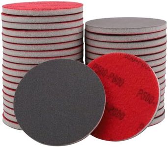 Shineboc 20Pcs 3 Inch Hook and Loop Sanding Sponge Disc with Buffer Backing 180-3000 Grit Wet Dry Sanding Sheets Reusable Hand Sander Sandpaper - Curved Surface Sanding Pads for Automotive Wood Metal