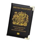 BML Luxury Black British Passport Holder & Travel Wallet RFID Blocking Premium PU Leather Men, Women & ID/Cards The Royal Elegance