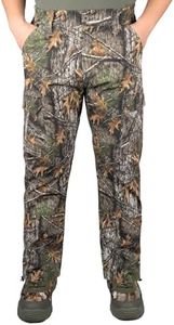 LOOGU Men's Camo Hunting Pants with 6-Pocket, Water-Resistant Breathable Quick-Dry Cargo Pants for Hunting Hiking Fishing