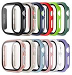 Pocoukate 12 Pack Case for 42mm Apple Watch Series 10, with Tempered Glass Screen Protector Full Scratch-Resistant Protective Cover Bumper for Apple Watch Series 10 42 mm 2024