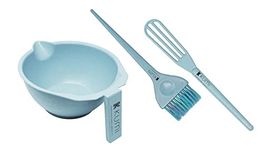 Kumi Wheat Eco-Friendly Blue 3 Piece Tint/hair dye Set - Non-Slip Bowl, Large Brush & Whisk, this hair dye bowl and brush kit is ideal for professional or home use. Ideal home hair dye kit.