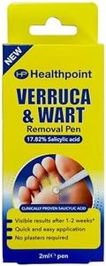 Healthpoint Verruca and Wart Removal Pen, Clinically Proven 2ml Gel, Precision Pen for Easy Targeted Application, Treats Corns and Calluses, for Hands and Feet, Prevents Further Infection