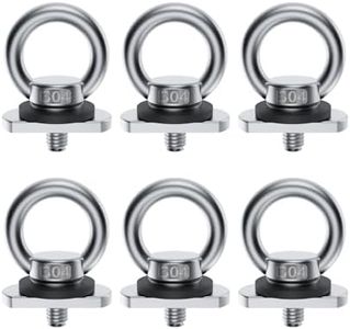 EDSRDPLT Track Mount Kayak Tie Down Eyelet, Kayak Rail Eyelets, Track Mount Tie up Eyelet, Hardware Ring Shaped Eye Bolt, Kayaking Mounting Replacement Kit for Kayak Canoe Boat Bungee Cord Ropes.