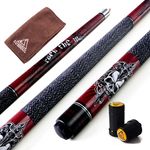 CUESOUL ROCKIN Series 58" 21oz Maple Pool Cue Stick Set with Joint Protector/Shaft Protector and Cue Towel(G408)