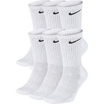 NIKE Men's Everyday Cushion Crew Training Socks 6 Pair , White/Black, L UK