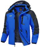 JHMORP Men's Winter Ski Snow Jacket Waterproof Rain Mountain Skiing Snowboarding Jacket Winter Coat (Blue,CA XL)