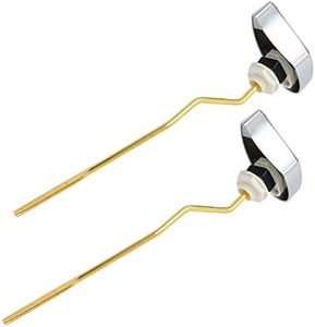 2PCS Brass Toilet Tank Flush Lever Replacement Compatible with TOTO THU068#CP for St743S, St454E, Side Mount Toilet Trip Lever, Easy to Install, Chrome