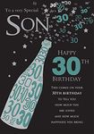 Piccadilly Greetings Group Ltd STUNNING TOP RANGE TO A VERY SPECIAL SON HAPPY 30TH BIRTHDAY GREETING CARD,Green,10 x 7