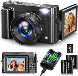 Appareil Photo Numérique 4K,Oiadek 48MP Autofocus Camera Vlog avec 32G Memory Card 16X Digital Zoom,Appareil Photo Compact with 3.0 inch 180° Flip Screen and Battery Charger for Teenagers