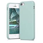 kwmobile Case Compatible with Apple iPhone SE (1.Gen 2016) / iPhone 5 / iPhone 5S Case - TPU Silicone Phone Cover with Soft Finish - Mint Matte