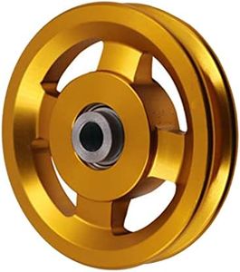 rockible Bearing Pulley Wheel Cable Gym Fitness Equipment Part Universal, Gold, 95mm