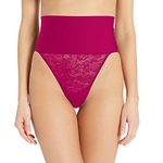 Maidenform Womens Lace Thong Shapewear, Fresh Berry Lace, Small