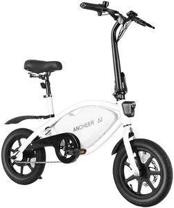 ANCHEER 14” Folding Electric Bike for Adults, 19.8MPH Ebike with 350W Motor[Peak 500W], 48V 374Wh Battery, Cruise Control, UL2849 Compliant Electric Bicycle, Compact Electric Mini Bike for Teens
