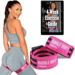 2 Pack Blood Flow Restriction Bands for Women Glutes with 4-Week BFR Bands Exercise Guide Video to Achieve Desired Buttocks, Perfect Legs and Beach Body with Our Occlusion Workout Band