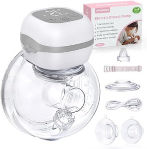 Jheppbay Tire-lait électrique portable mains libres – Sans BPA – Tire-lait électrique avec installation rapide en 5 secondes, 3 modes et 12 niveaux, sans douleur et silencieux (1 pièce)