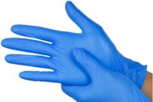 100 Pack Strong Quality BLUE MEDIUM GLOVES Powder Free Vinyl Gloves | Latex Free Food Safe Ambidextrous | Perfect For Every Day Use - AQL 1.5 EN455 CLASS 1 Gloves