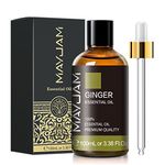 Ginger Essential Oil, MAYJAM 3.38FL.OZ Pure Essential Oils, Premium Scented Oil for Diffusers, Candle Making, Massage Yoga Soap For Home