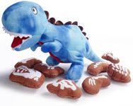 Nocciola Plush Dinosaur Dog Toys: Funny Squeaky Stuffed Dino Chew Toy for Small Medium Breed, Puzzle Training Pet Supplies to Keep Them Busy, 9 Packs