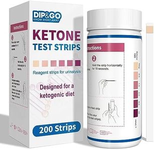 Ketone Test Strips: 200 Premium Keto Strips Urine Test for Ketosis on Ketogenic & Low-Carb Diets, DIP&GO Ketosis Home Urinalysis Tester Kit