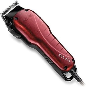Andis Men Envy Battery Powered Hair Trimmer Clipper, Red (66215)