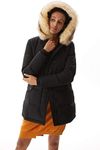 Molemsx Women Parka, Womens Winter Jacket Womens Warm Puffer Coat Women's Down Jackets For Women Jacket with Fur Trimmed Hood for Cold Weather Heavy Winter Coats For Women Black L-Regular