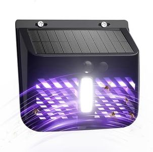 LITVERSE Solar Floodlight with Built-in Bug Zapper | UV 365–395nm Mosquito Killer Lamp | Waterproof Outdoor Solar Light with Motion Sensor | Auto On/Off | Garden, Balcony, Patio Protection