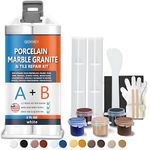 Marble Repair Kit & Granite Quartz Countertop Chip Repair Kit(Color Match), Tiles Repair Kit, Granite Epoxy, Corian Repair Kit for Marble Granite Porcelain Quartz Corian Tiles and Stones