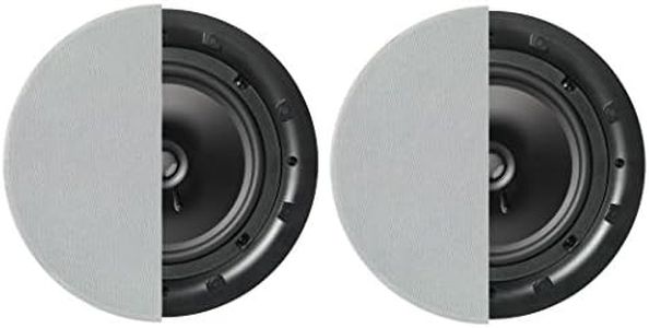 Q Acoustics Q Install QI80C Professional 8" In Ceiling Speakers (Pair) (Round Grille) black