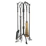 PILGRIM HOME AND HEARTH 18009 31" Twisted Rope Tool Set, Vintage Iron