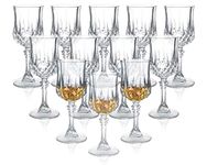 Soopiiso Cordial Glasses,1.7oz/50ml,Shot Glasses Set of 12,shot glasses with stem/tequila shot glasses/Sherry glasses