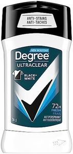 Degree Men UltraClear Black + White Fresh Antiperspirant Deodorant Stick for 72H Sweat & Odour Protection Men's Deodorant with anti white marks and yellow stains 76 g