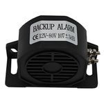 MIRKOO car Back-up Alarm, 105dB 12V-80V DC Waterproof Industrial Heavy-duty Backup Reverse Warning Alarm with Super Loud Beeper Tone for Truck Van Freight Car Lorry Heavy Vehicles